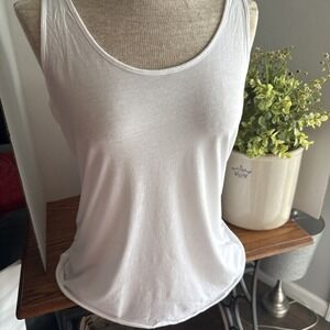 J Jill Pure Jill White Tank Top Stretch Active Pima Cotton Women's Size S C1